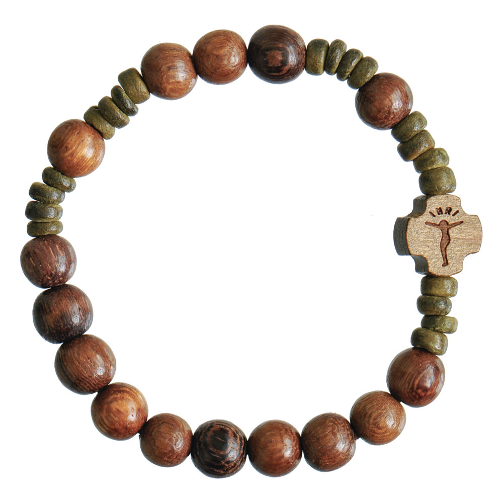 8mm Wood Rosary Bracelet 8mm Wood Rosary Bracelet